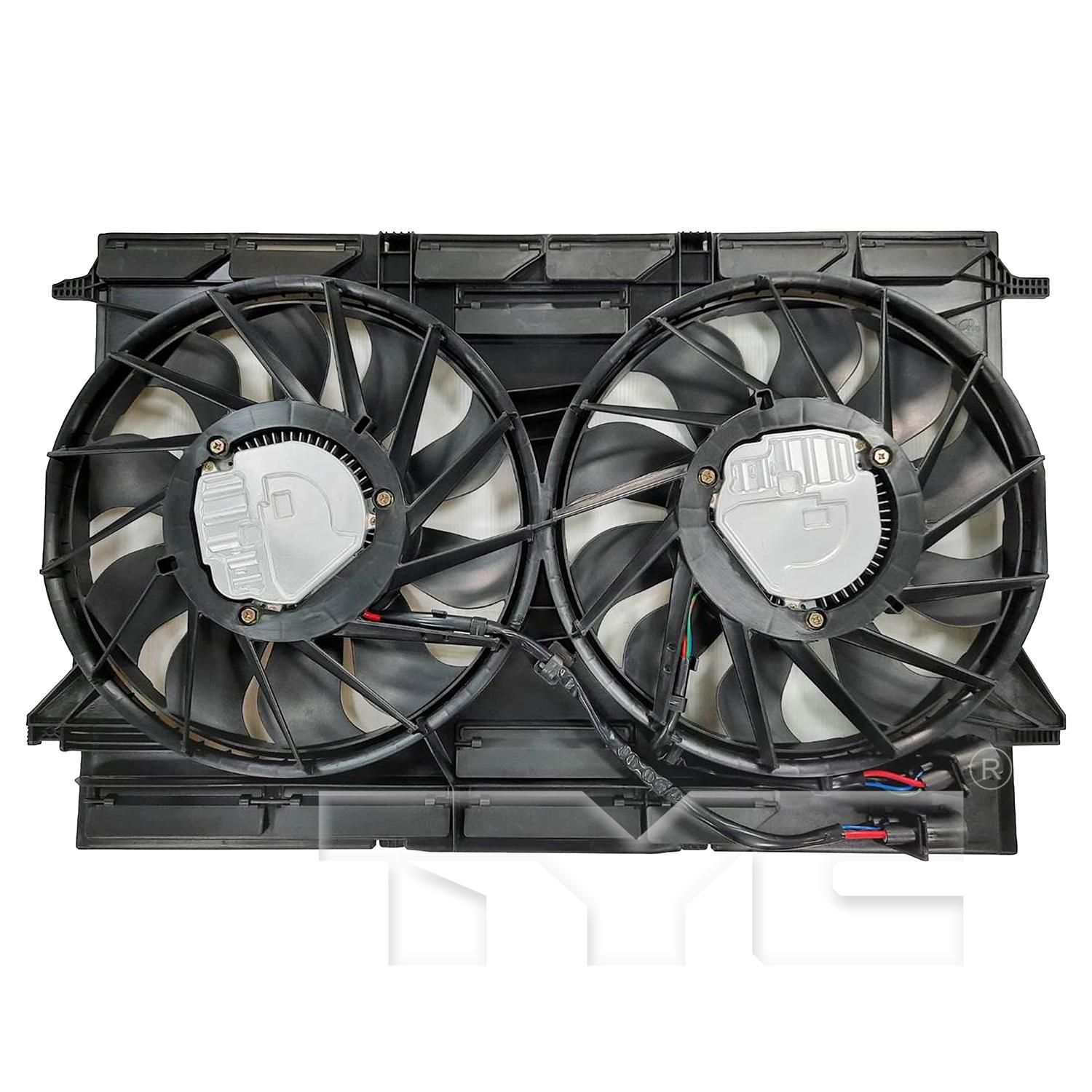 TYC 624820 Dual Radiator and Condenser Fan Assembly product image 2 of 3