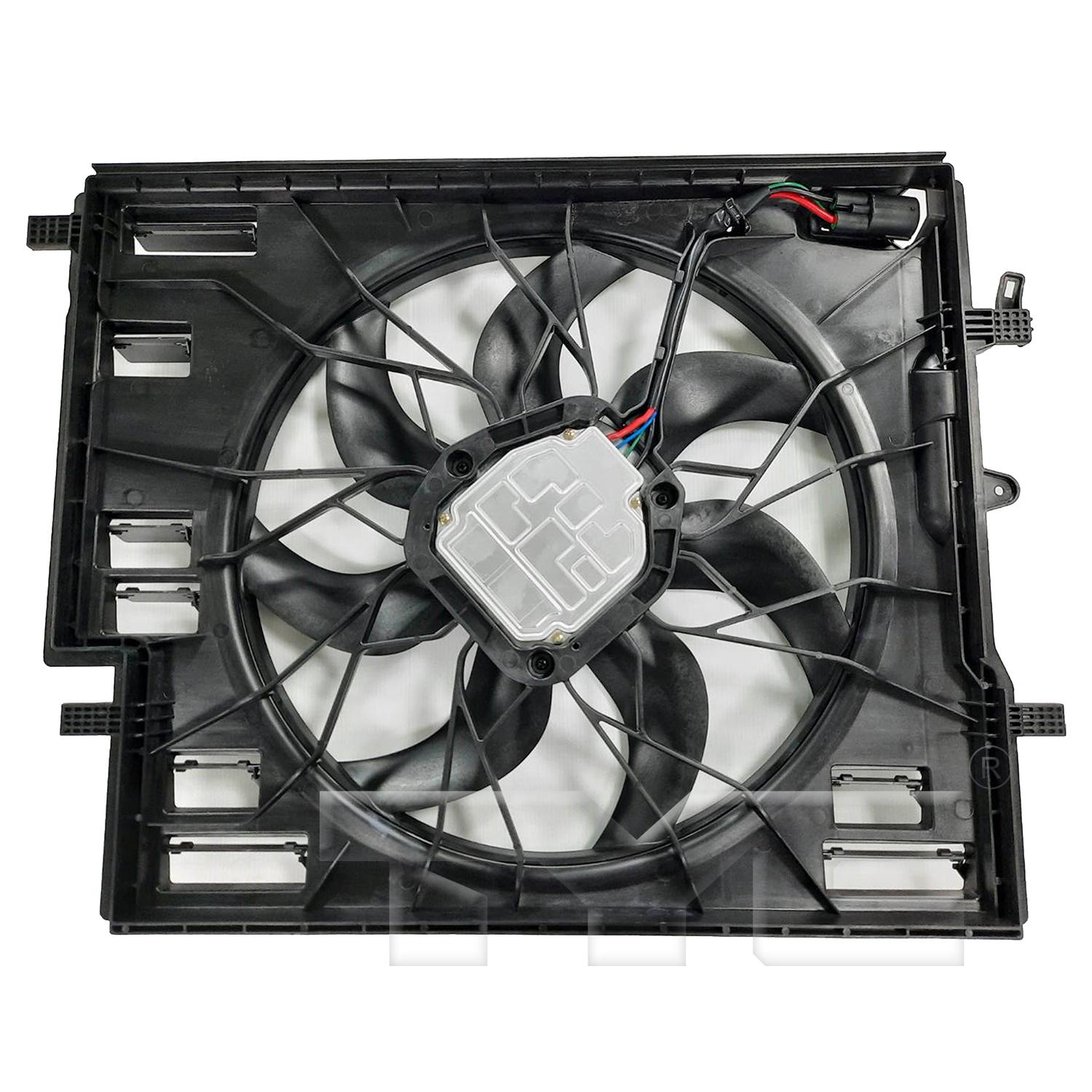 TYC 624840 Dual Radiator and Condenser Fan Assembly product image 2 of 3