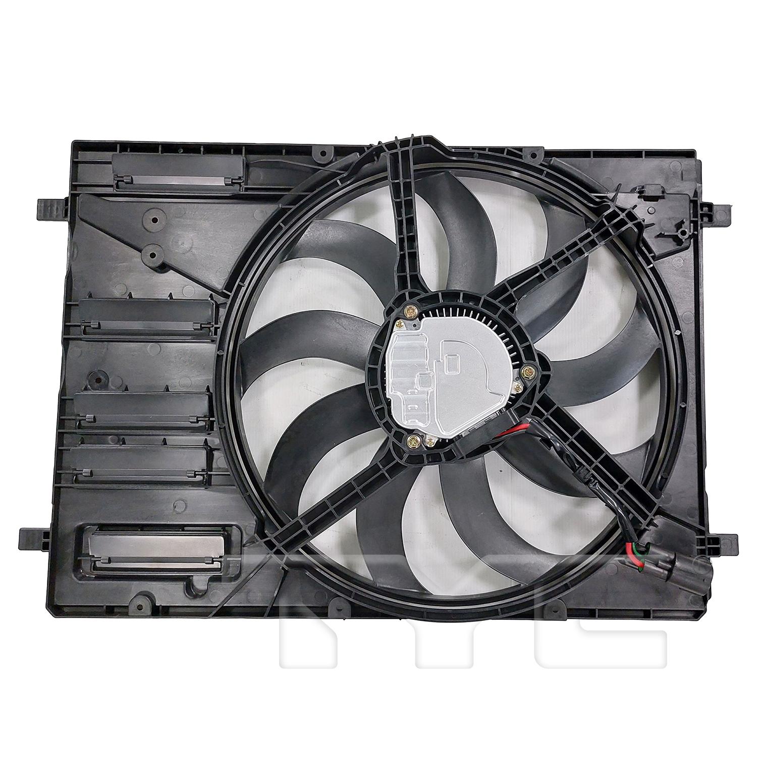 TYC 624970 Dual Radiator and Condenser Fan Assembly product image 2 of 3