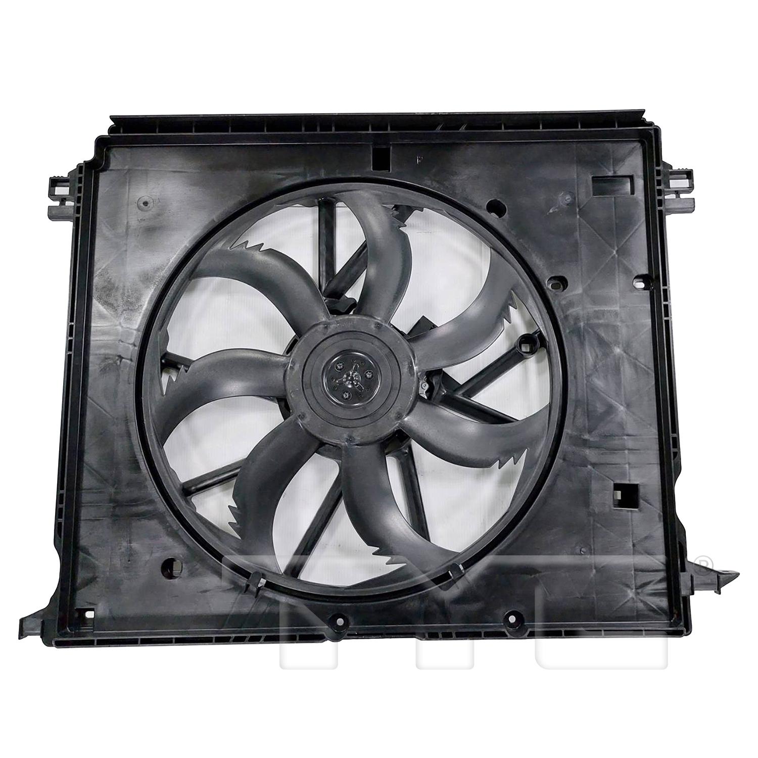 TYC 624980 Dual Radiator and Condenser Fan Assembly product image 1 of 3