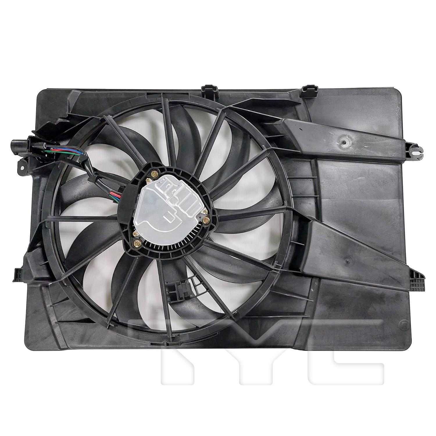 TYC 624990 Dual Radiator and Condenser Fan Assembly product image 2 of 3