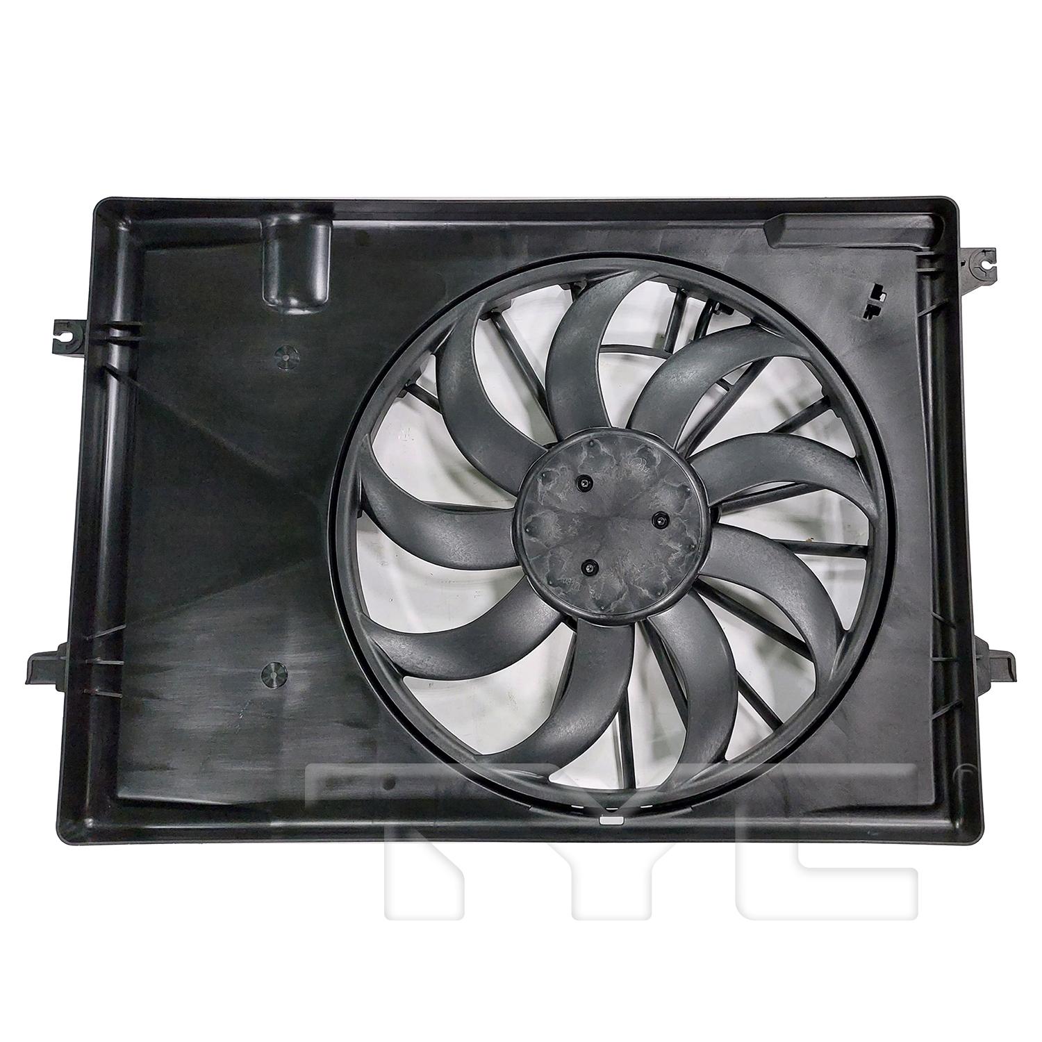 TYC 625060 Dual Radiator and Condenser Fan Assembly product image 1 of 3