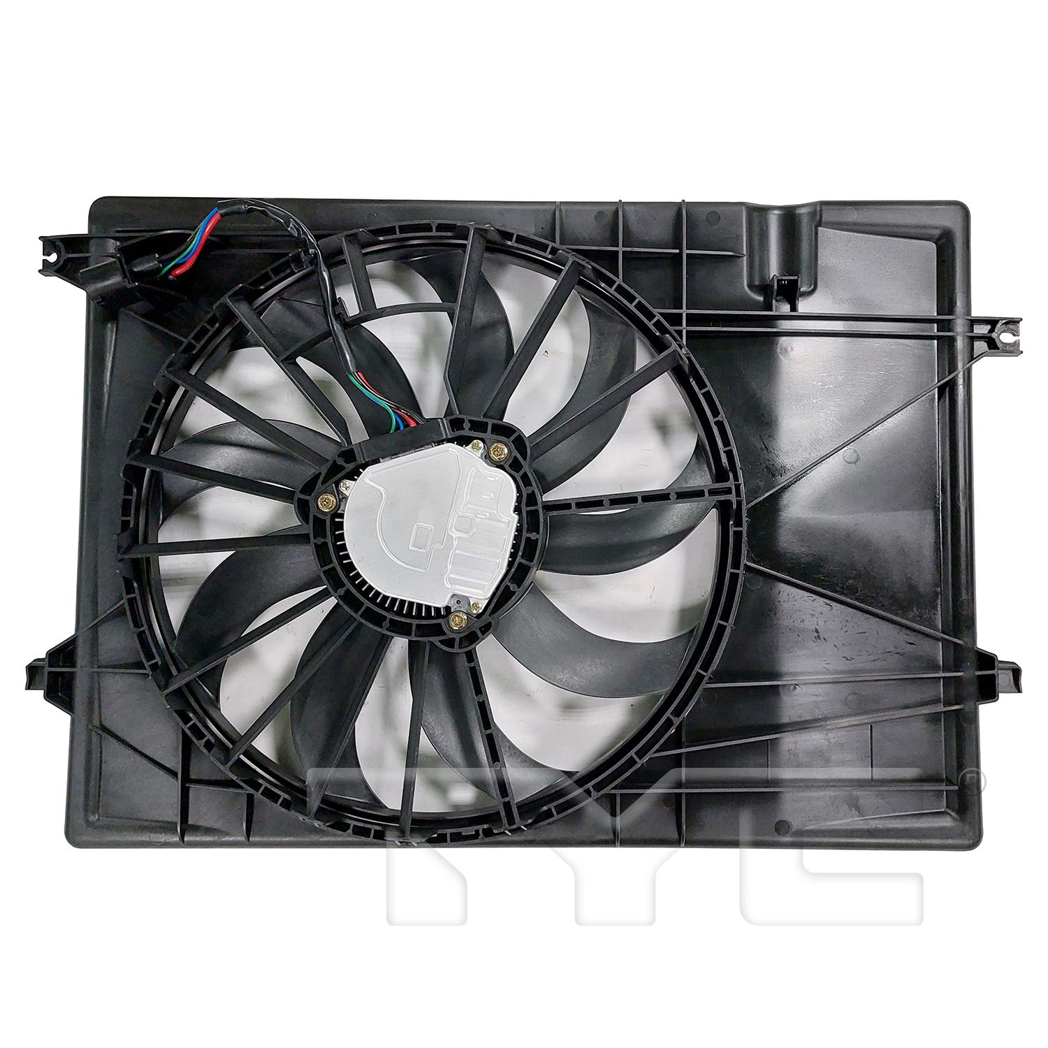 TYC 625060 Dual Radiator and Condenser Fan Assembly product image 2 of 3