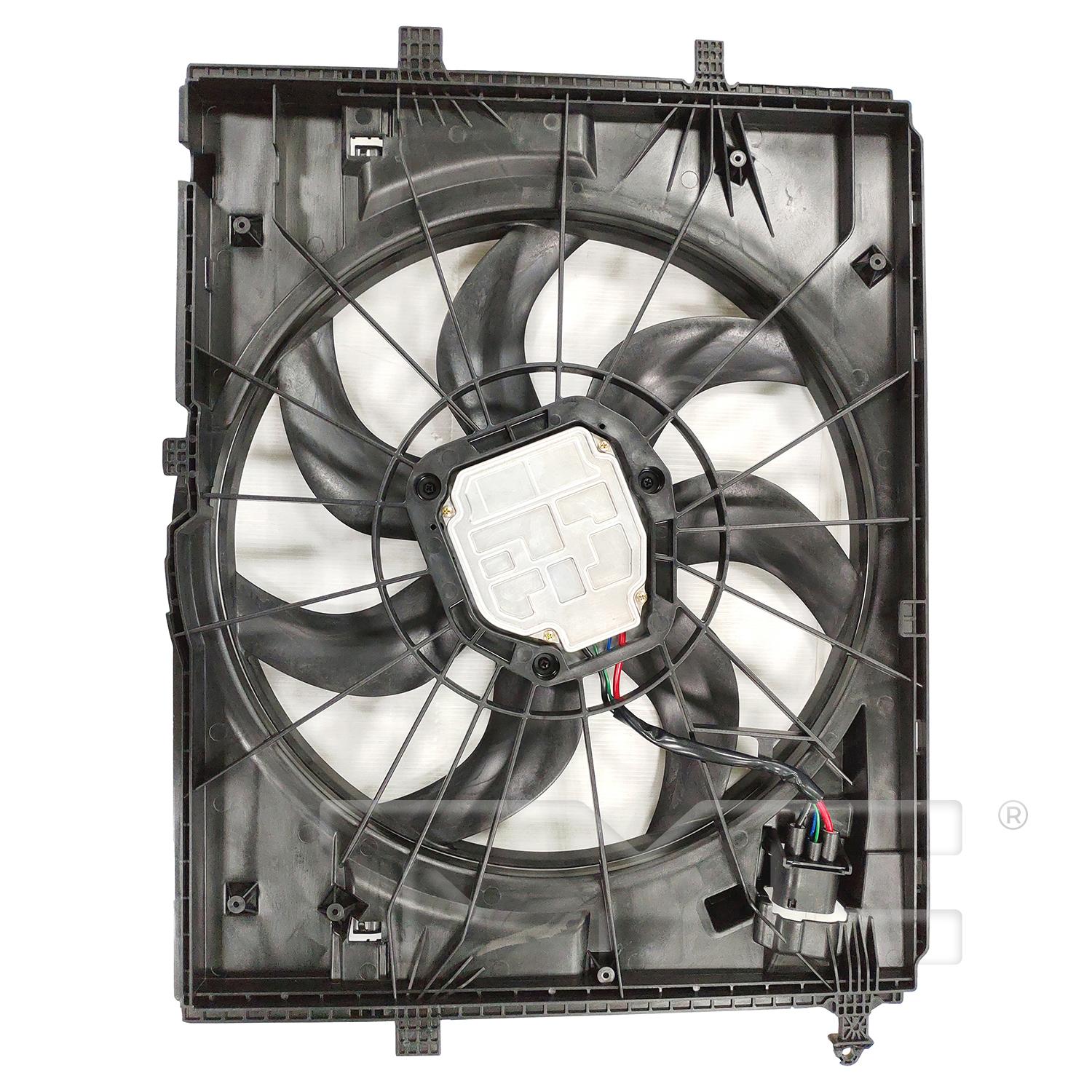 TYC 625070 Dual Radiator and Condenser Fan Assembly product image 2 of 3