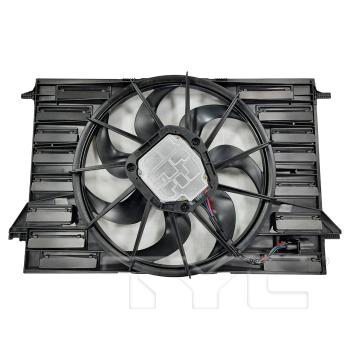 TYC 625080 Dual Radiator and Condenser Fan Assembly product image 2 of 3