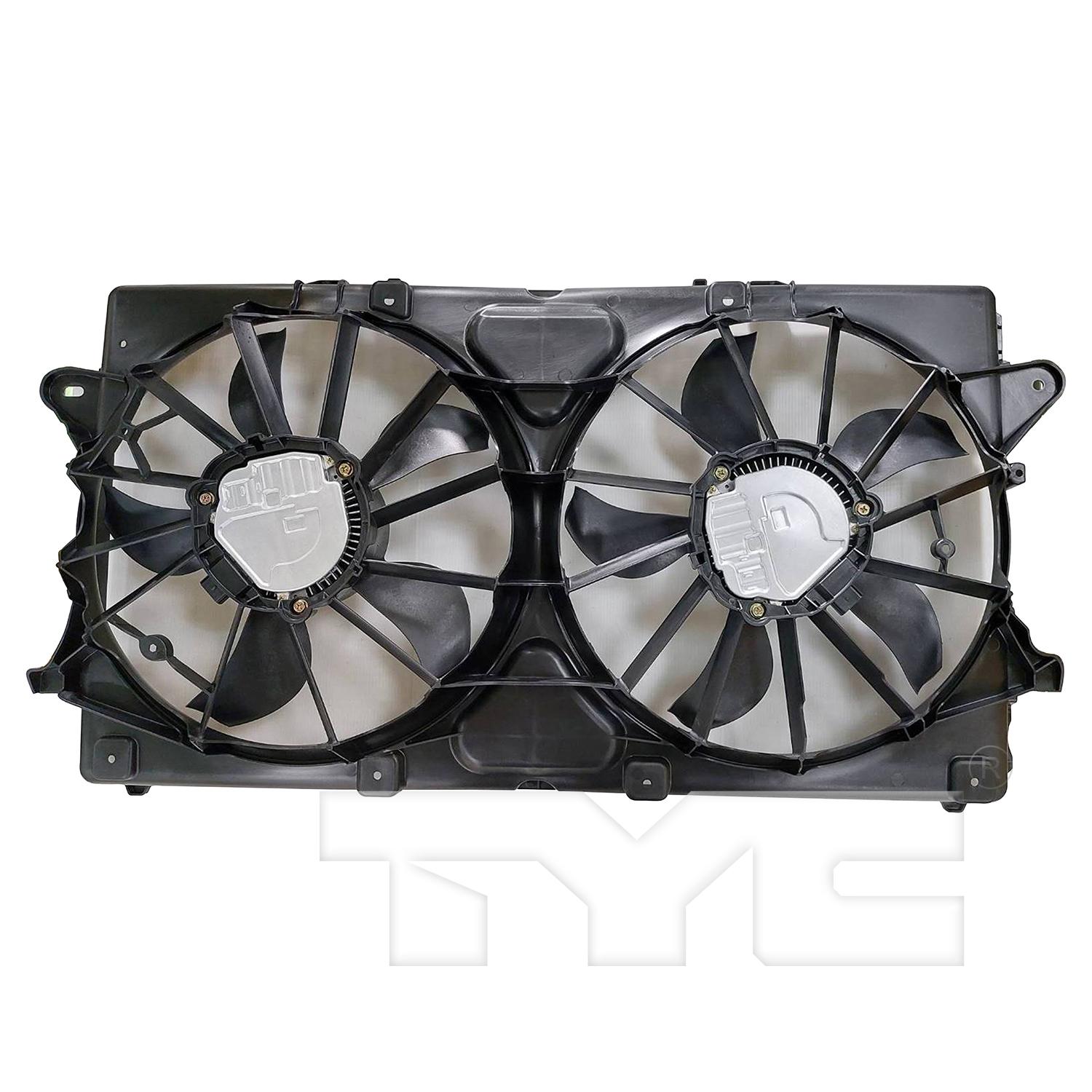 TYC 625090 Dual Radiator and Condenser Fan Assembly product image 2 of 3