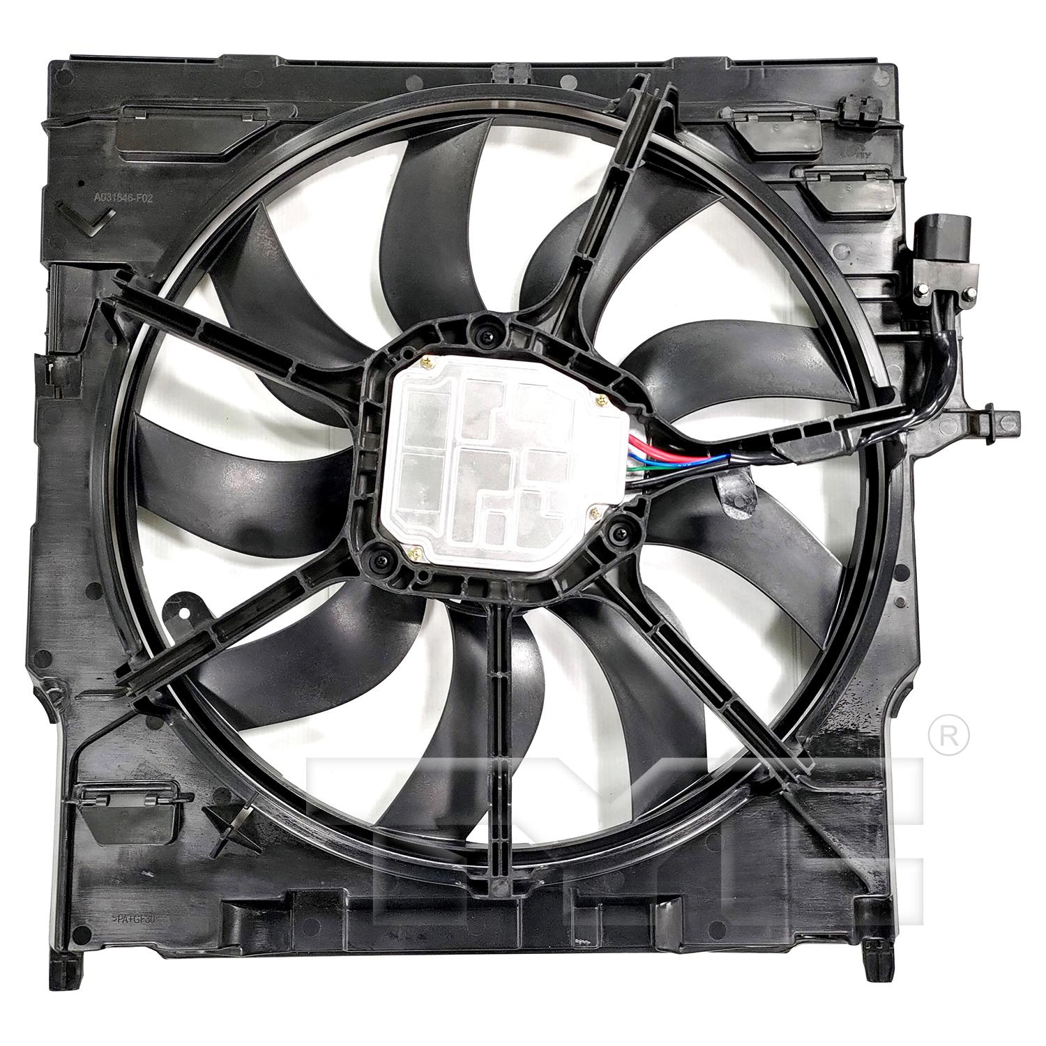 TYC 626020 Dual Radiator and Condenser Fan Assembly product image 2 of 3