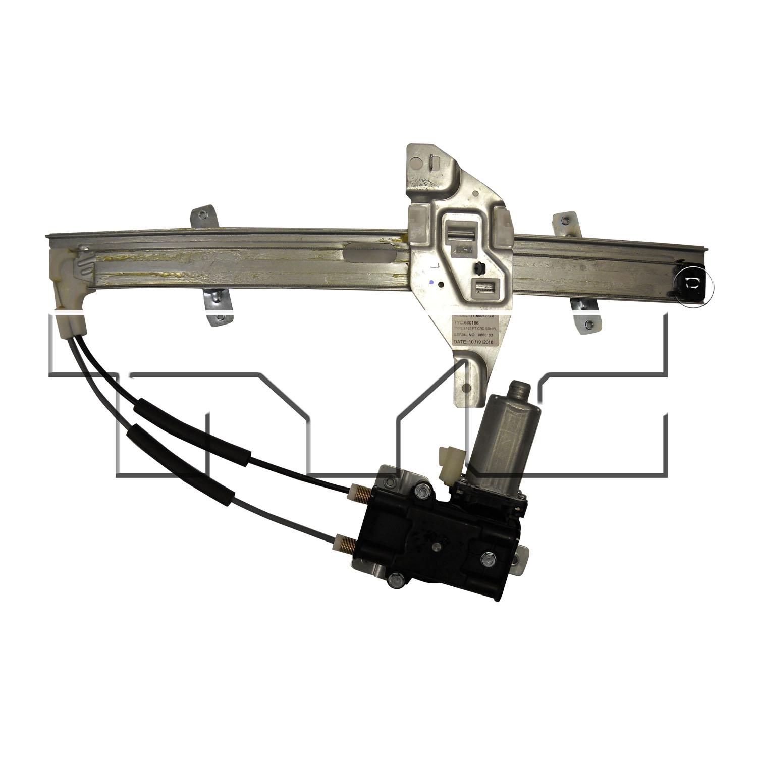 TYC 660166 Power Window Motor and Regulator Assembly product image 1 of 3