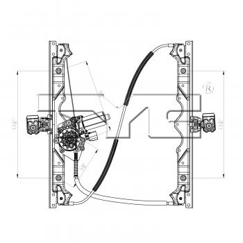TYC 660429 - Power Window Motor and Regulator Assembly TYC 660429 Power Window Motor and Regulator Assembly product image 4 of 4