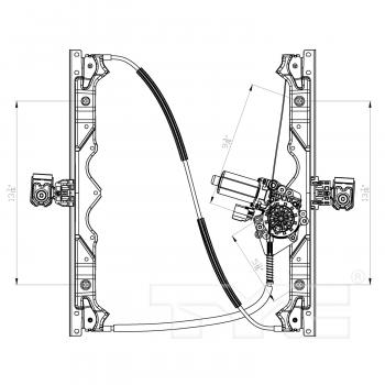TYC 660430 Power Window Motor and Regulator Assembly product image 4 of 4