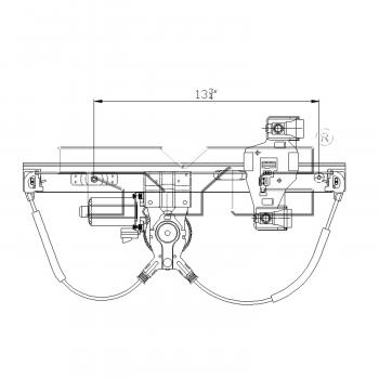 TYC 660509 Power Window Motor and Regulator Assembly product image 1 of 3