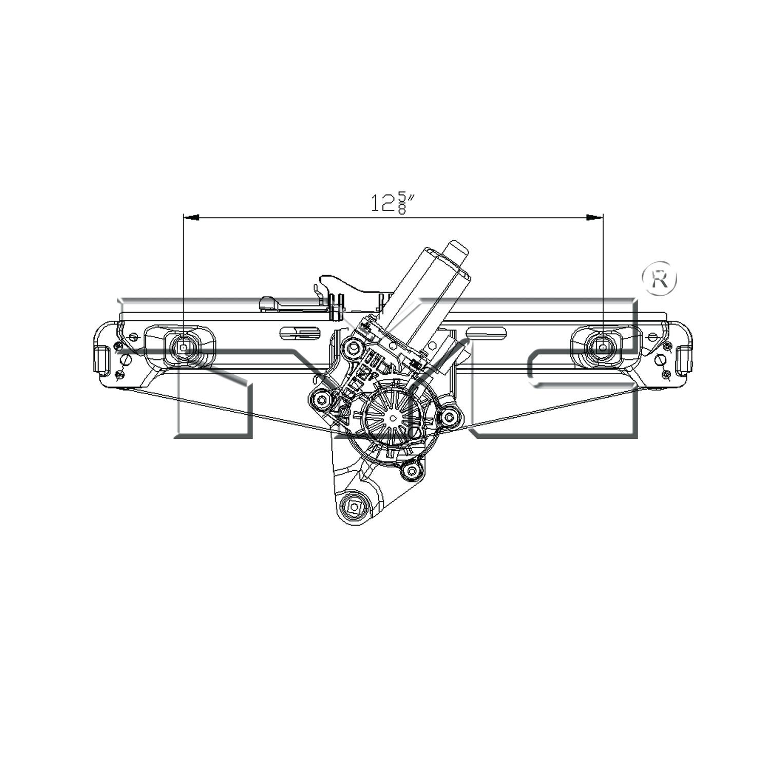 TYC 660513 - Power Window Motor and Regulator Assembly TYC 660513 Power Window Motor and Regulator Assembly product image 4 of 4
