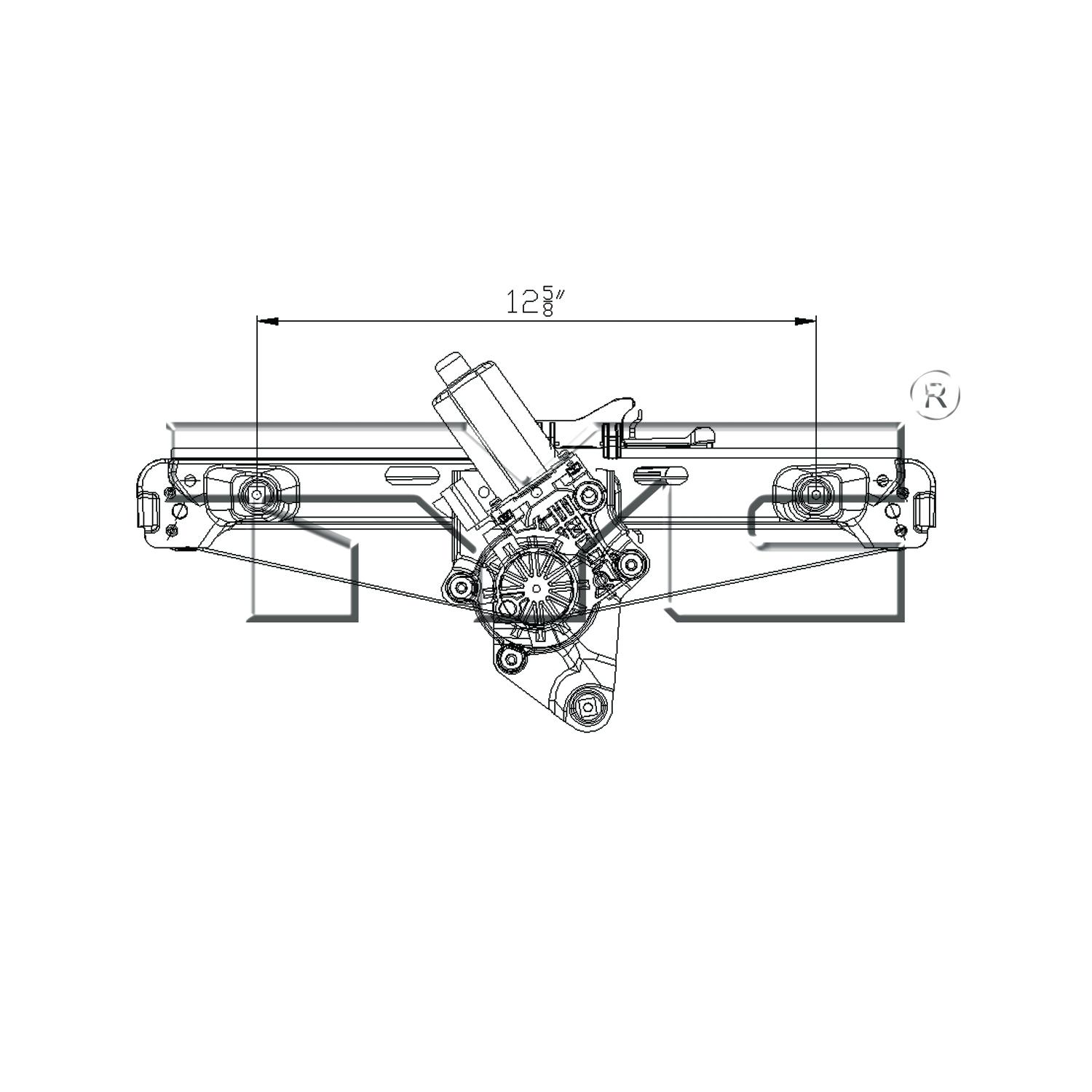 TYC 660514 Power Window Motor and Regulator Assembly product image 4 of 4
