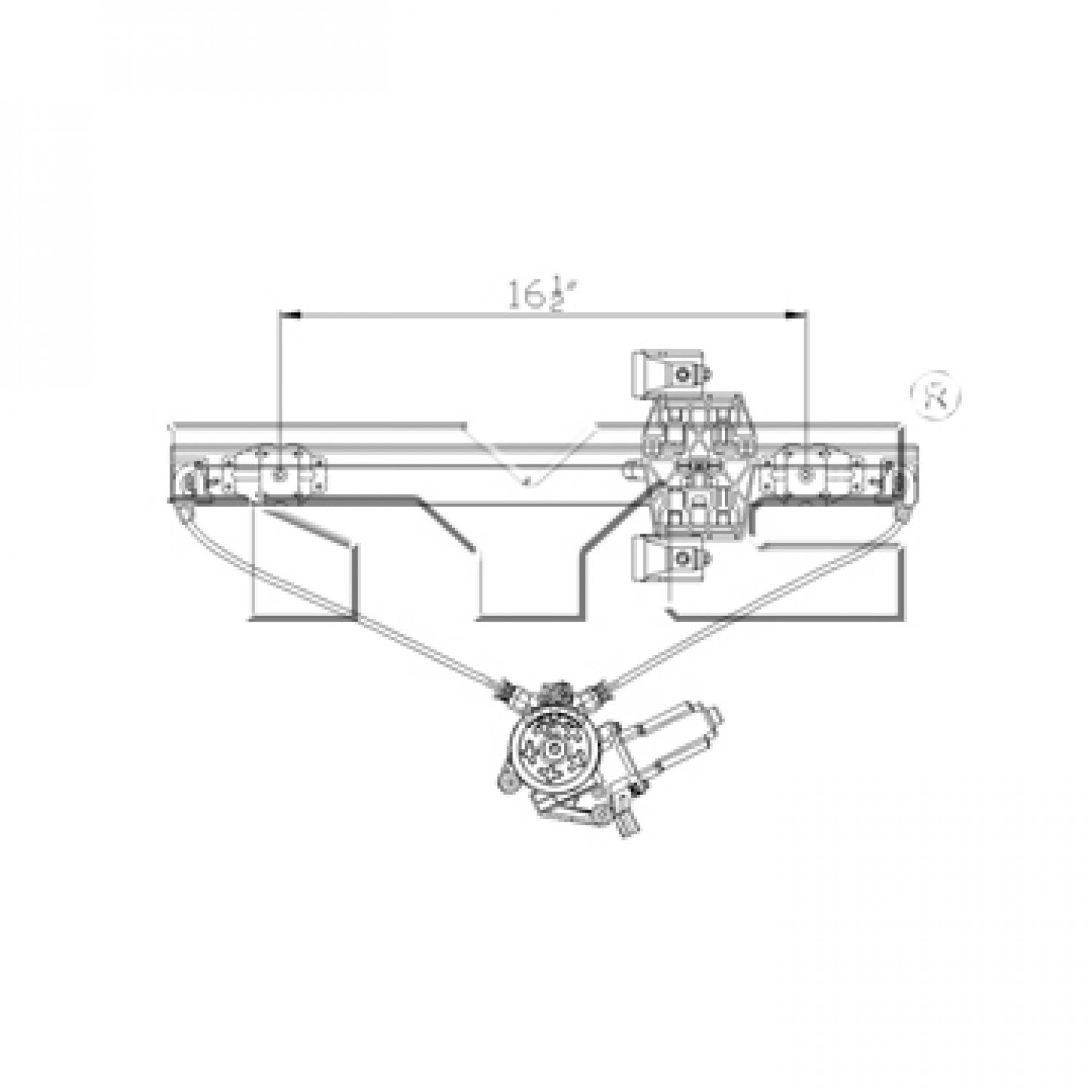 TYC 660517 Power Window Motor and Regulator Assembly product image 4 of 5