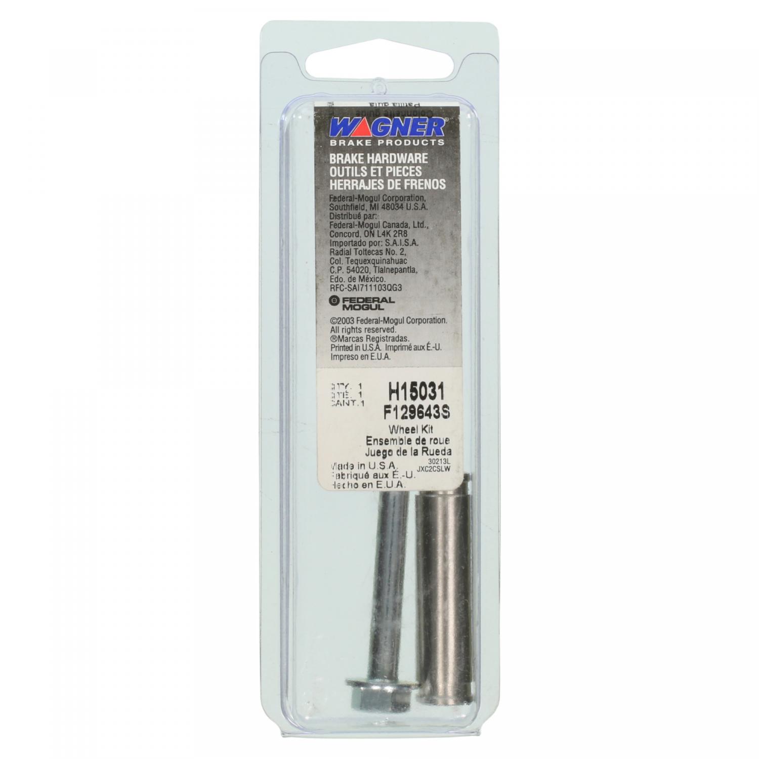 Wagner Brake H15031 - Bolt Wagner Brake H15031 Bolt product image 1 of 2