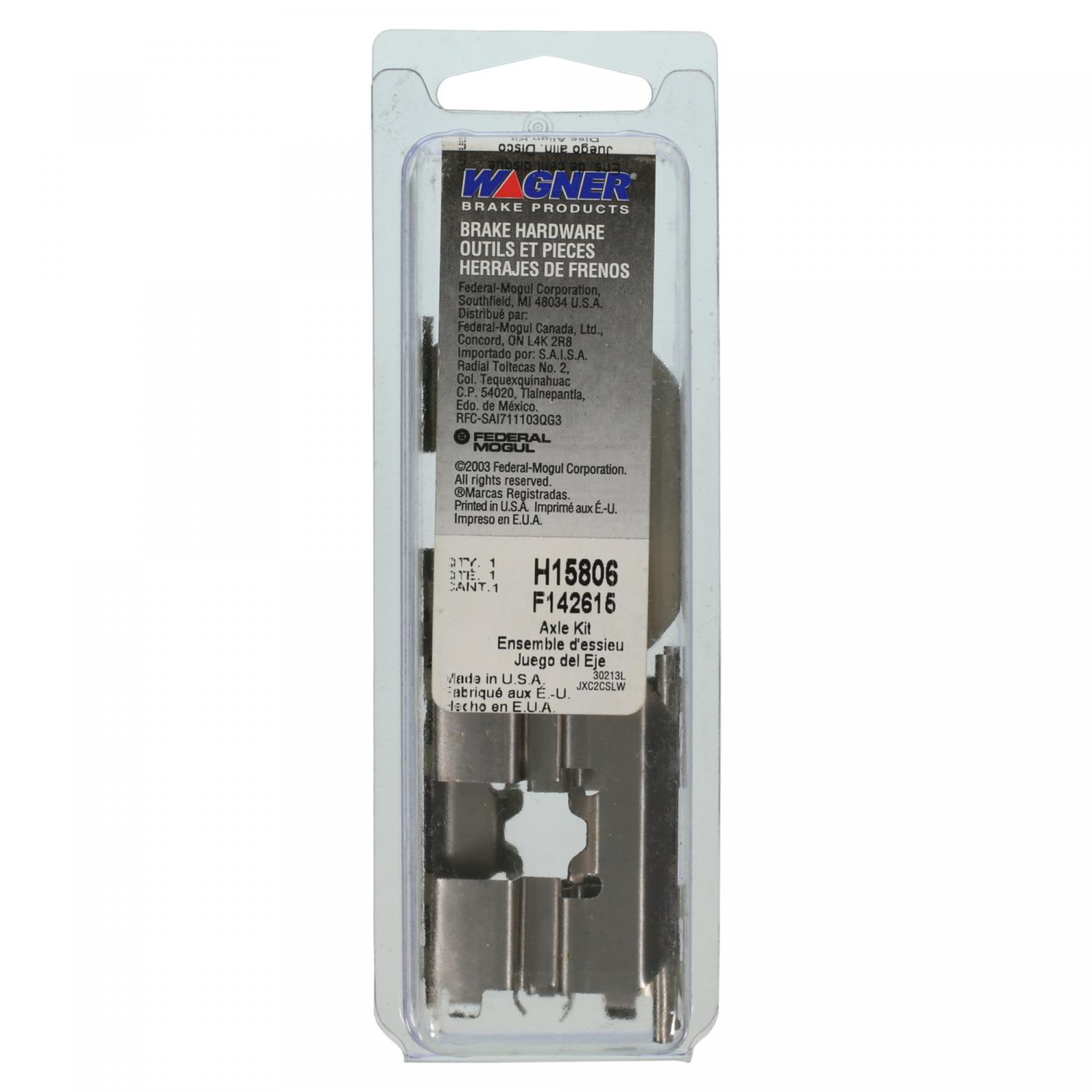 Wagner Brake H15806 Disc Brake Hardware Kit product image 1 of 2