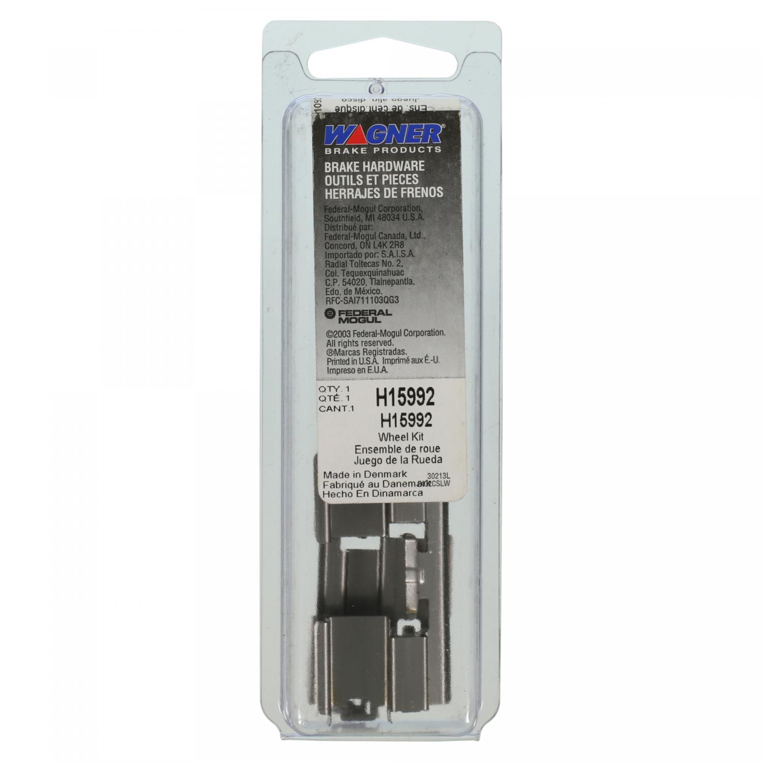 Wagner Brake H15992 - Disc Brake Hardware Kit Wagner Brake H15992 Disc Brake Hardware Kit product image 1 of 2