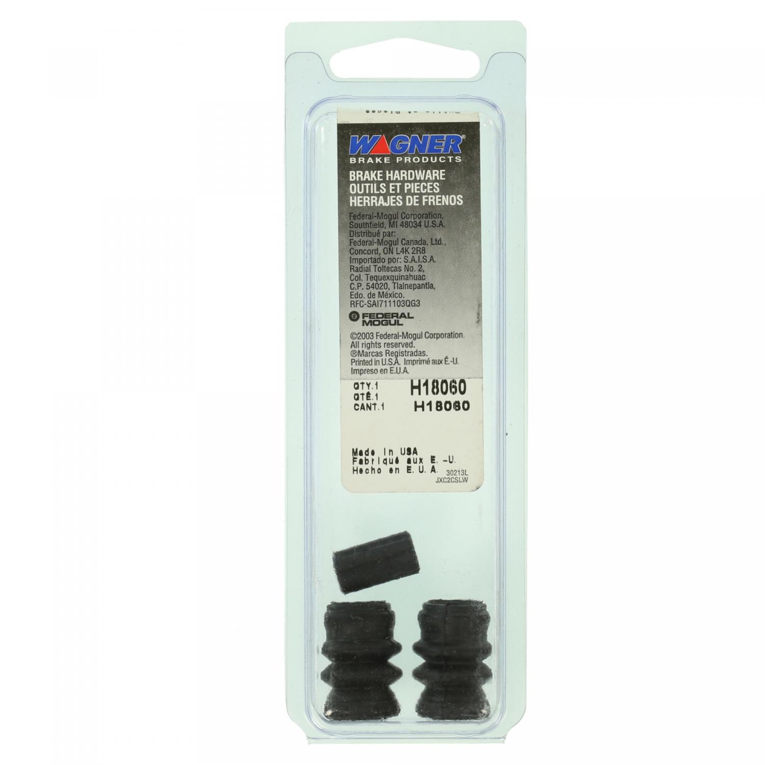 Wagner Brake H18060 - Disc Brake Caliper Guide Pin Boot Kit Wagner Brake H18060 Disc Brake Caliper Guide Pin Boot Kit product image 1 of 2
