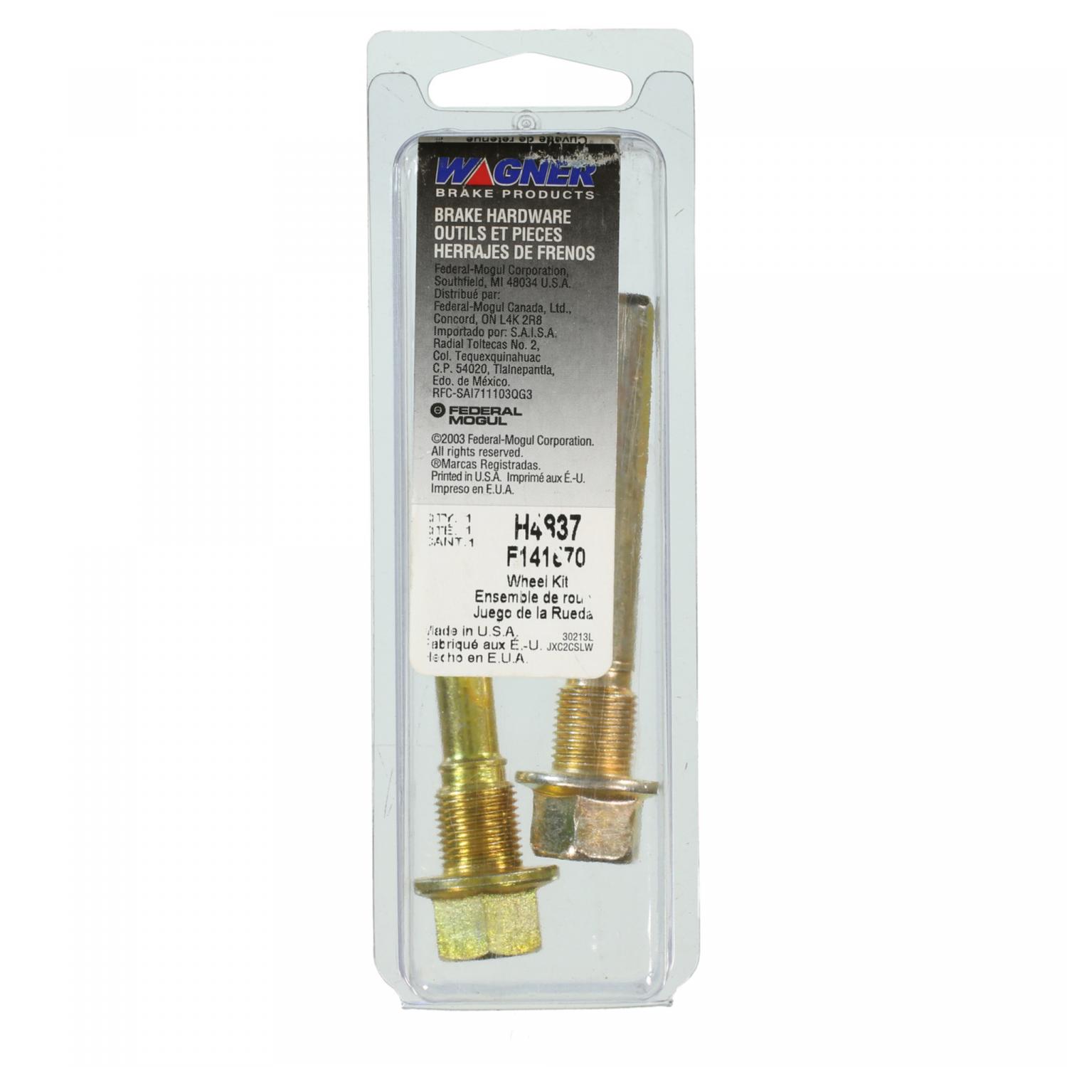 Wagner Brake H4837 - Disc Brake Caliper Bolt Wagner Brake H4837 Disc Brake Caliper Bolt product image 1 of 2