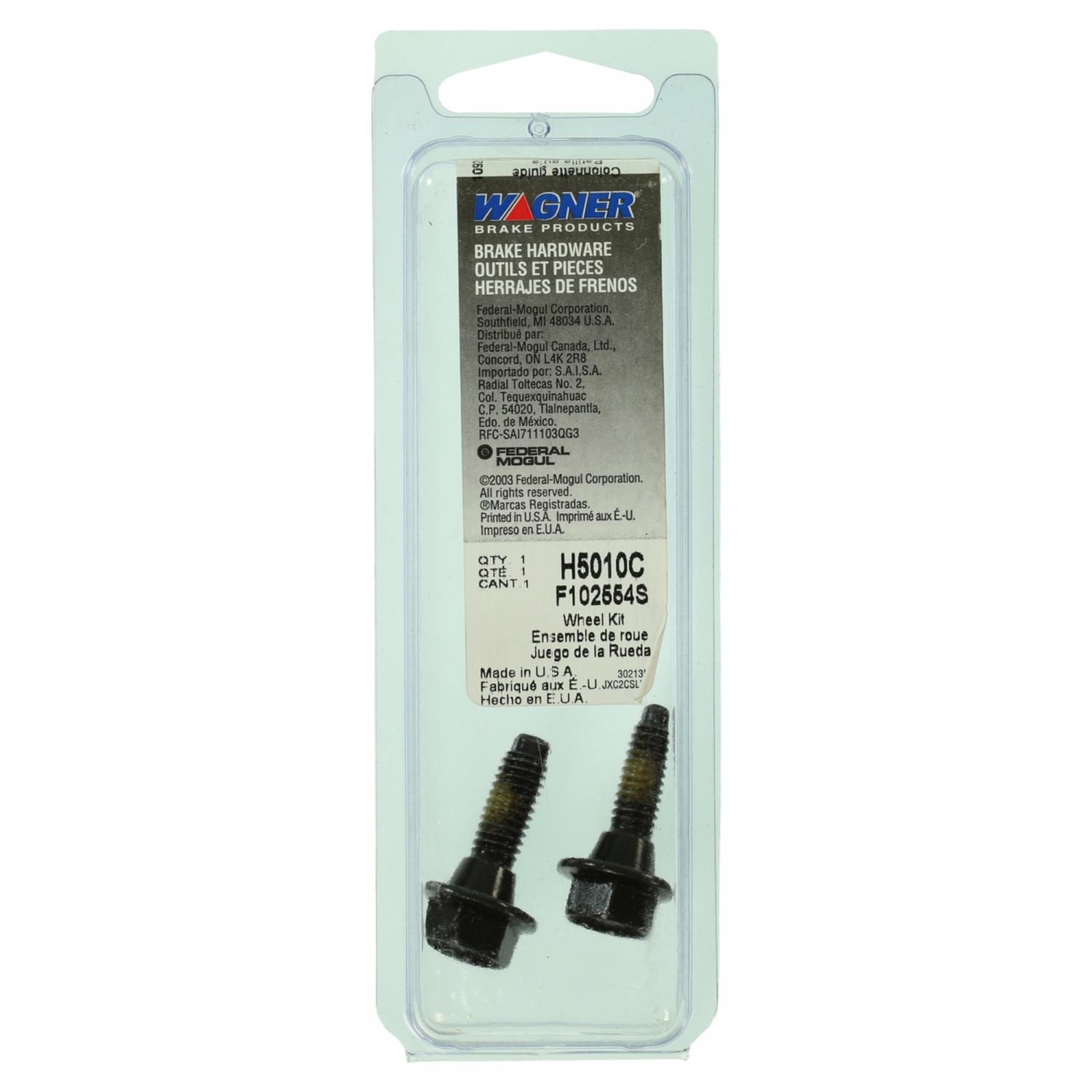 Wagner Brake H5010C - Bolt Wagner Brake H5010C Bolt product image 1 of 2