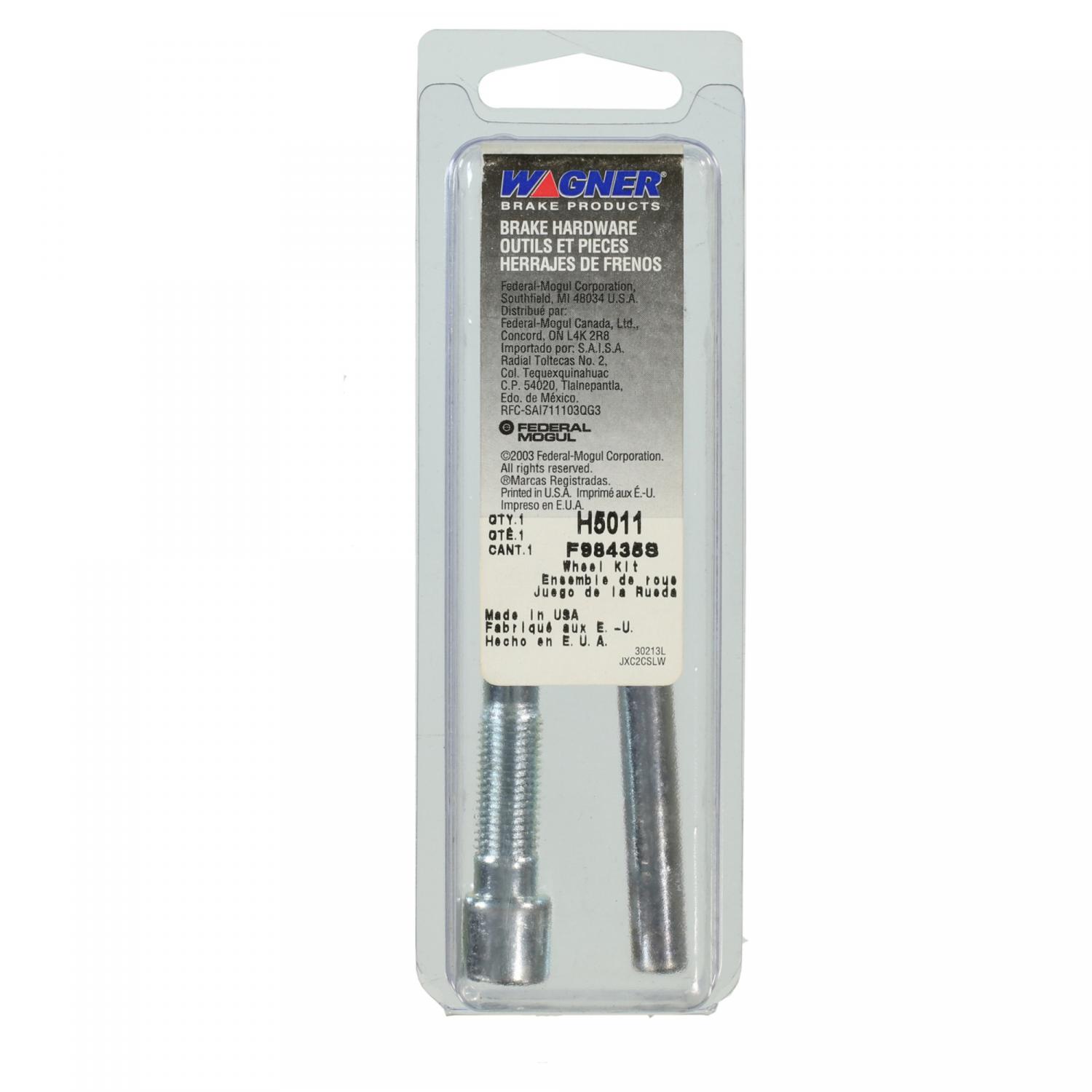 Wagner Brake H5011 - Bolt Wagner Brake H5011 Bolt product image 1 of 2