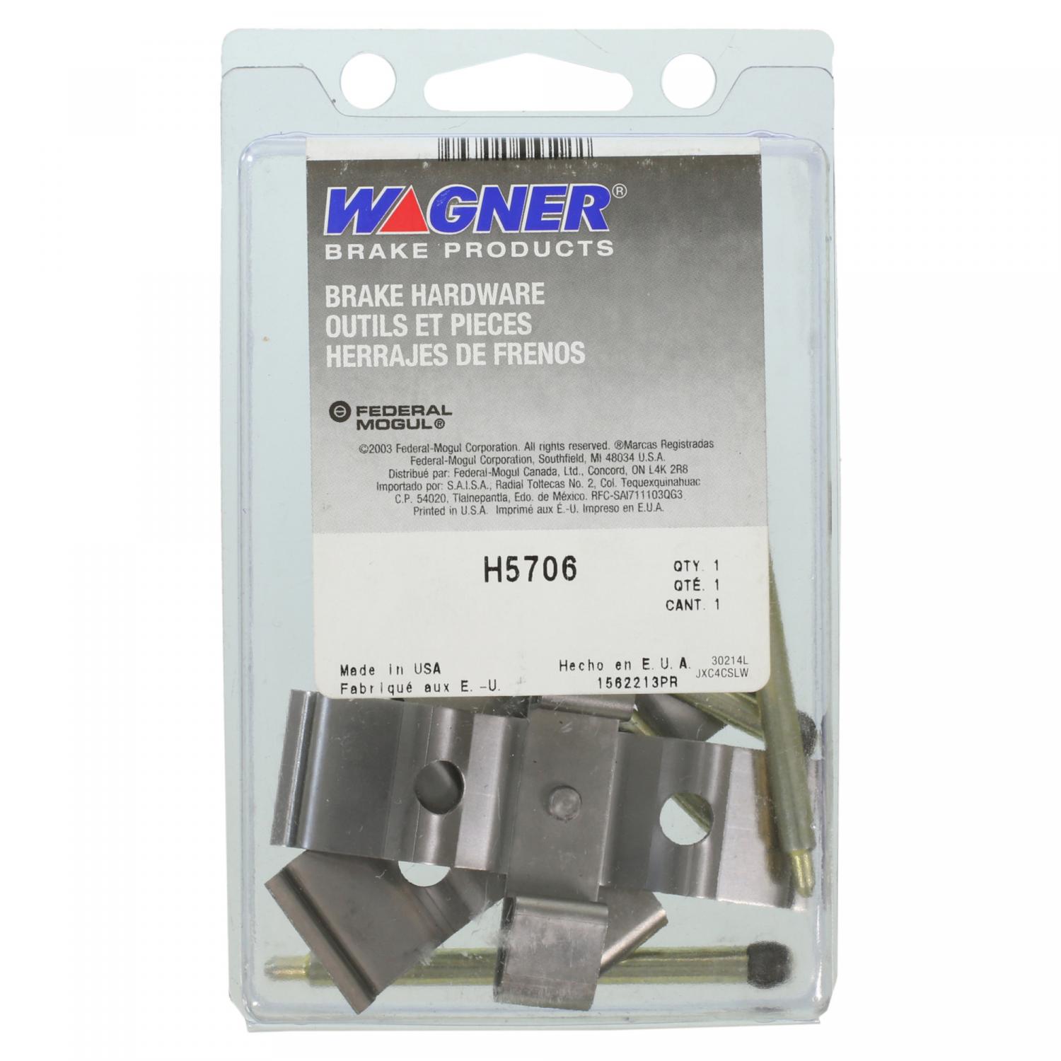 Wagner Brake H5706 Disc Brake Hardware Kit product image 1 of 2