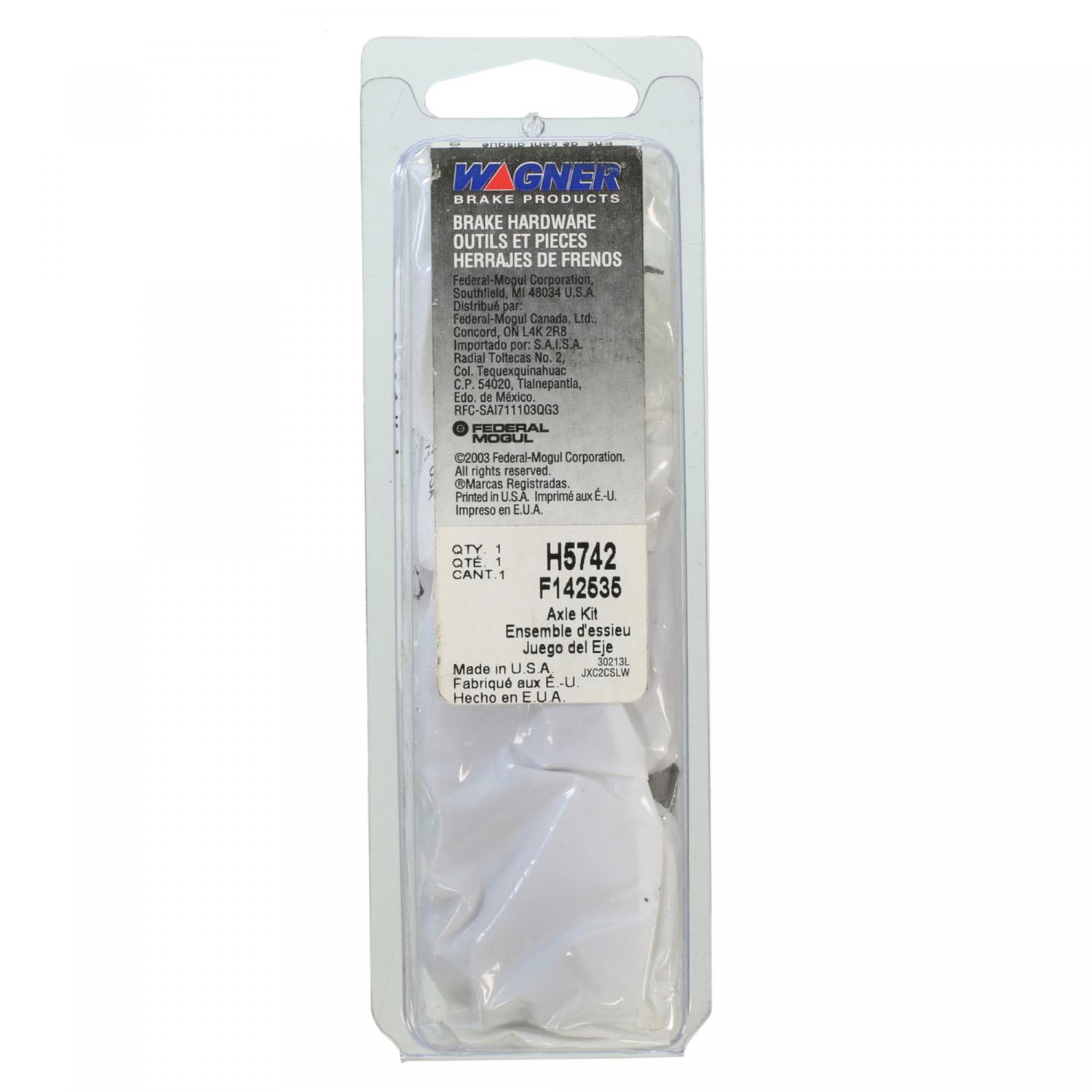 Wagner Brake H5742 - Disc Brake Hardware Kit Wagner Brake H5742 Disc Brake Hardware Kit product image 1 of 2