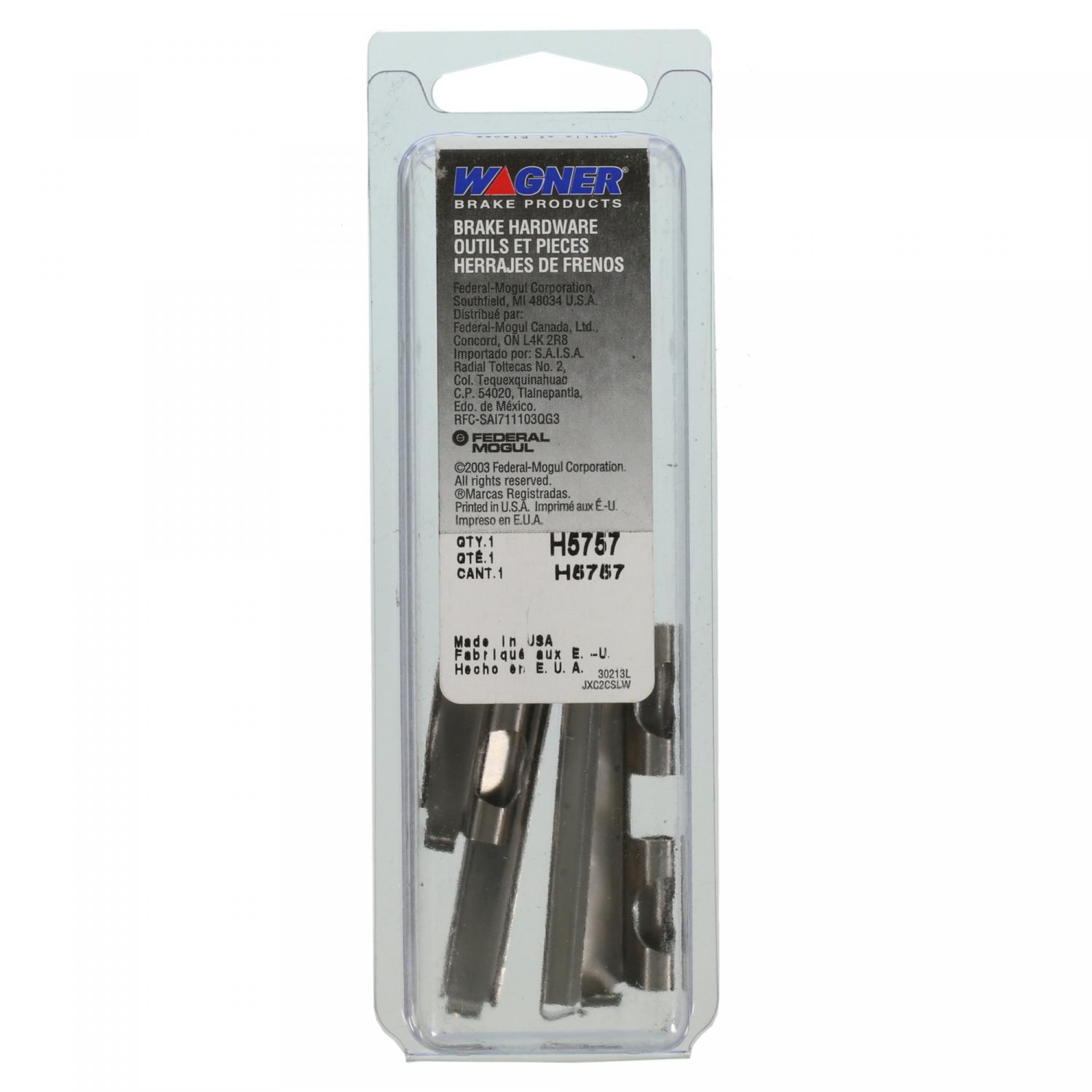 Wagner Brake H5757 - Disc Brake Hardware Kit Wagner Brake H5757 Disc Brake Hardware Kit product image 1 of 2
